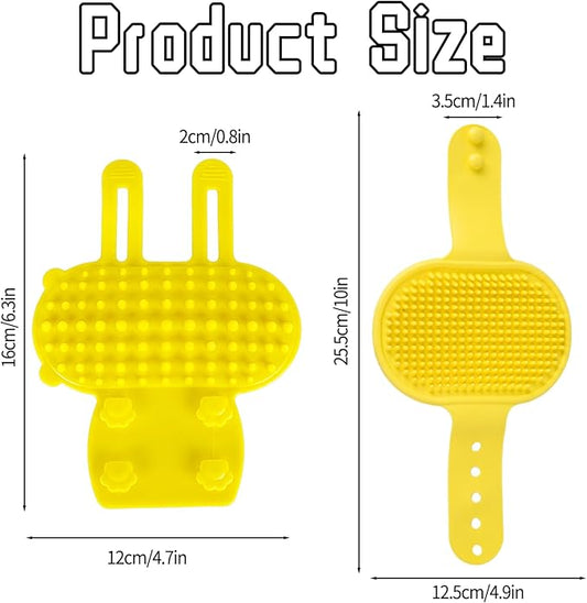 4PCS Cat Self Groomer Silicone, Cat Corner Chin Scratcher, Rubber Face Grooming Brush for Indoor Cats, Self Groomer Wall Brush for Sofa Table Legs Scratching Post Use Pet Supplies, Green Yellow Pink