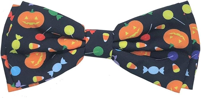 Huxley & Kent Pet Bow Tie for Dogs & Cats - Halloween Adjustable Hook & Loop Collar Accessory - Cute & Comfortable for Holidays & Celebrations - Trick or Treat, Large