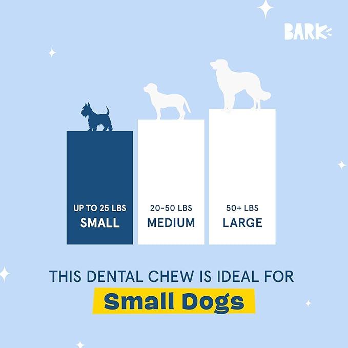 Barkbox Bright Original Dog Dental Chew Sticks, Plaque and Tartar Cleaning - Small Breeds (30 Chews)