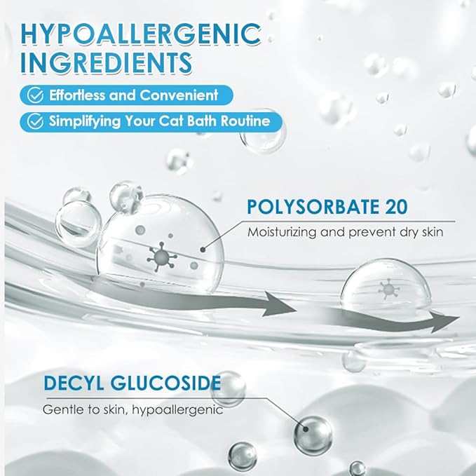 Mooncat Sphynx & Sensitive Cat Grooming Bundle – Waterless No-Rinse Cat Shampoo Foam for Oily Skin (5oz) + Cat Ear Cleaner Finger Wipes (40ct) | Licking Safe, Oil Control, Paraben-Free, pH Balanced |