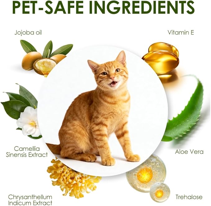 Mooncat Set – Waterless Shampoo, Paw Balm & Dental Wipes – Holiday Grooming Kit & Stocking Stuffers for Cat Lovers, Limited Edition