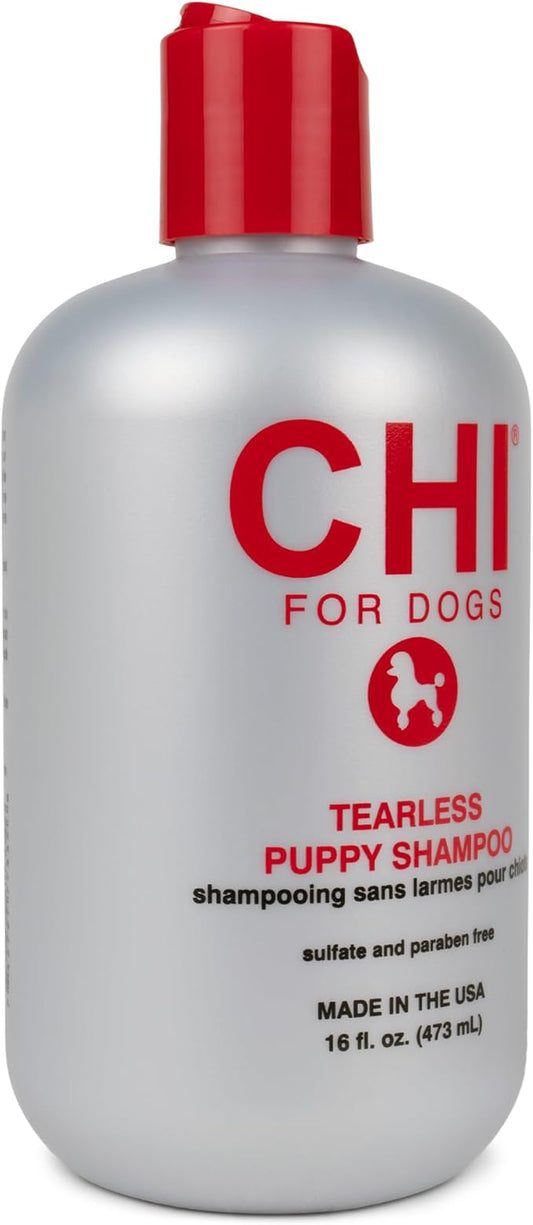 CHI for Dogs Tearless Puppy Shampoo - Gentle Dog Wash for Young Coats - Best Mild Formula for Puppies - Sulfate and Paraben Free - pH Balanced - Made in USA, 16 Fl Oz