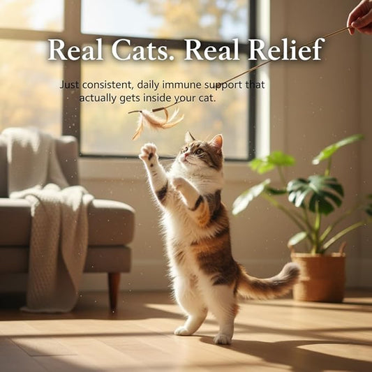 Purrvita L-Lysine Liquid Drops for Cats, Simply add onedrop in Your Cat's Food Daily，2fl.oz，60ml （1pc）