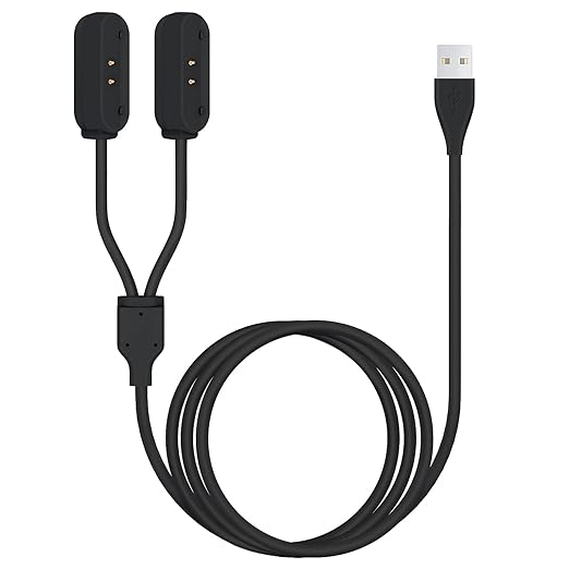 2 in 1 Portable Magnetic Charger Cable for Tractive GPS Tracker - Fast Charging USB Cord Compatible with Tractive Dog Pet GPS Trackers, Durable & Compact Design for Home/Outdoor Use (Black)