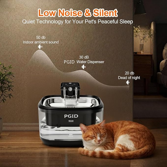FGID Automatic Cat Feeder and Water Fountain,Wire or Battery Cat Food Dispenser Timer Pet Feeder Dog Feeders w Camera,Programmable Portion Control, 4 Daily Meals, 10s Voice Recorder