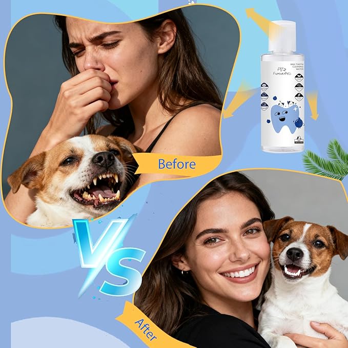 Fureverpets Dental Water Additive, Furever Pets Water Additive for Dogs Teeth, Dog Water Additive for Dental Care, Dog Tooth Cleaning Water,Teeth Cleaning Mouthwash, Easy Daily Use (1pcs, dogs)