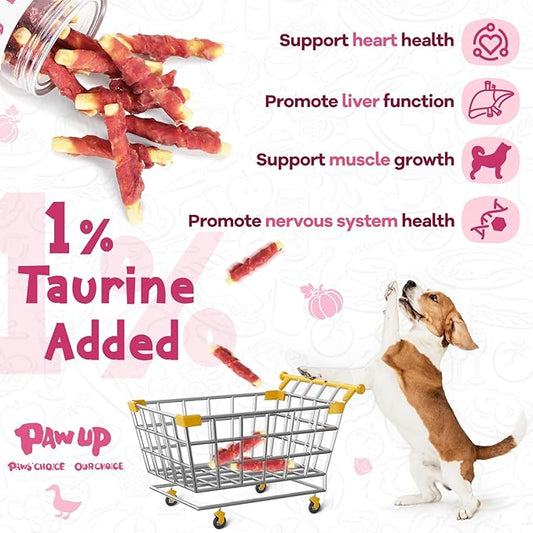 PAWUP Dog Treats Pumpkin Biscuits Sticks w/Duck Low Fat Dog Snacks, Healthy Biscuits with Taurine for Small Dogs, 12.5 oz