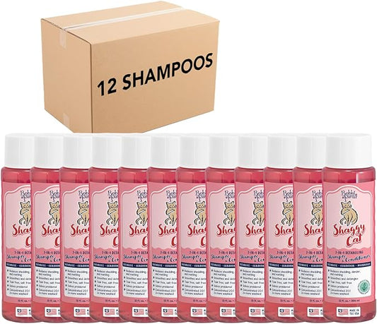 Bobbi Panter Cat Shampoo and Conditioner - Made in USA - All Natural 2-in-1 Formula for Reducing Shedding & Dander - Concentrated 10:1 for Professional Groomers - Watermelon Scent, 13 Oz (Case of 12)