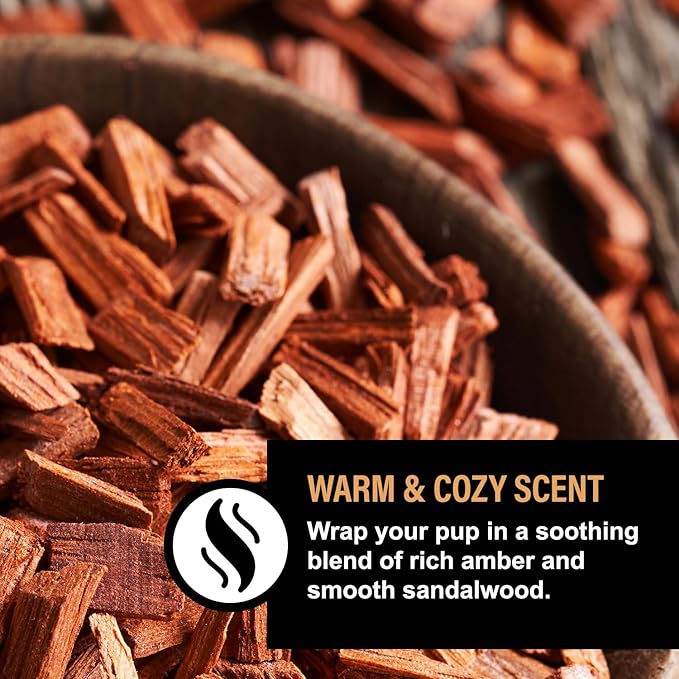 Dog Shampoo Alternative – Oatmeal & Honey Puppy Bubble Bath with Autumn Scent – Natural Gentle Dog Wash – Halloween Dog Gift - 12 Baths (Amber Sandalwood)