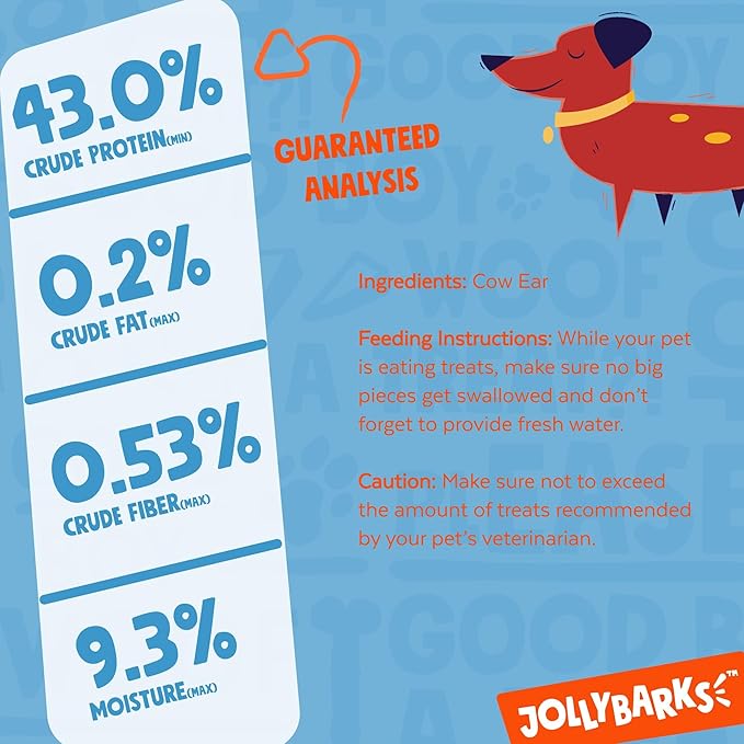 White Cow Ears for Dogs - Cow Ear Dog Treats, Single Ingredient, High Protein, Pig Ear Alternative Dog Treats - Cow Ears for Small and Large Dogs (12 Pack)