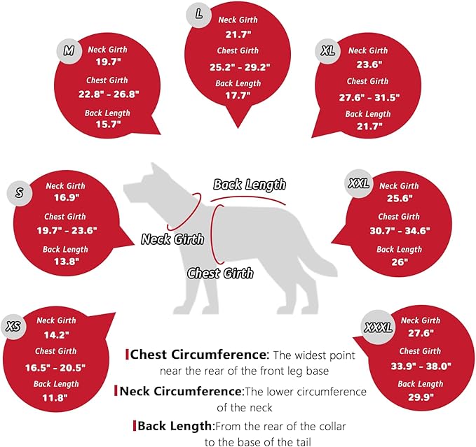 Dog Coat Dogs Jacket Waterproof Reflective Adjustable Dog-Winter Coats for Small/Medium/Large Dogs Dachshund Coat-(Red, Small)