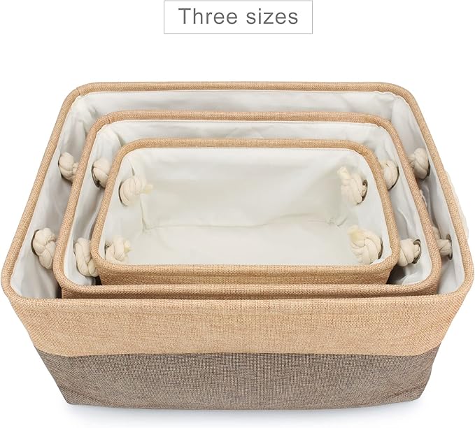 Dog Toy Box Storage Basket Bin with Personalized Custom Pet's Name Collapsible Rectangular Storage Bag For Organizing Dogs cat Clothes，Shoes，Pet Accessories (Coffee, L)