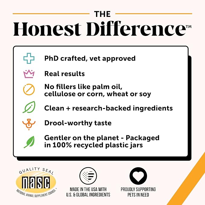 Pet Honesty Dog Allergy & Itch Relief - Advanced Itch Supplement with Probiotics for Dogs - Immune Support & Skin Relief for Seasonal Allergies - Natural Itchy Skin & Paw Relief - (Salmon, 90 Ct)