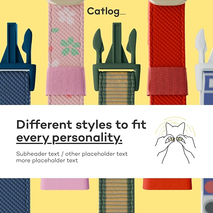 Health Tracker for Cats - Smart Cat Collar with Safety Breakaway Buckle for Indoor Cats, Wellness Alerts, Real-time Monitoring (Sakura, XL)