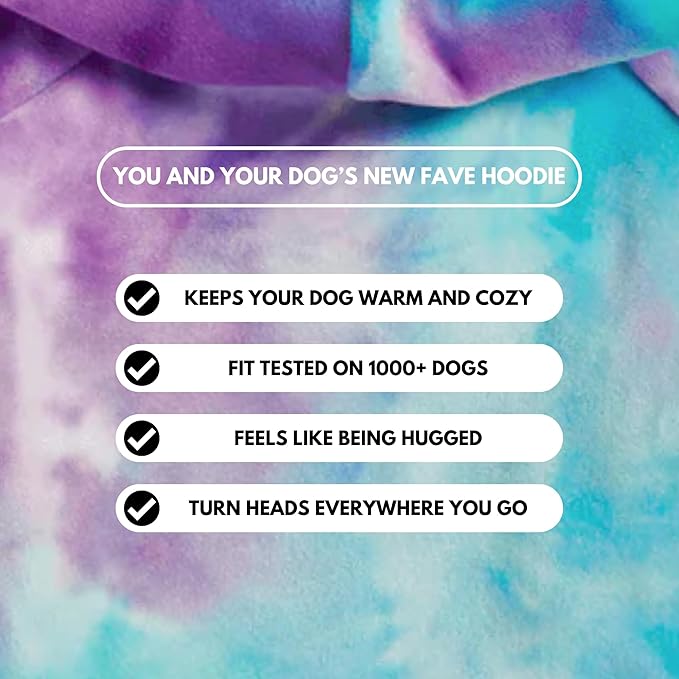 Spark Paws Human Hoodie - Premium Quality, Buttery Soft, Superior Comfort and Fit, Calming Fleece Interior, Suitable for All Styles – 90s Retro Sky Dye - XL