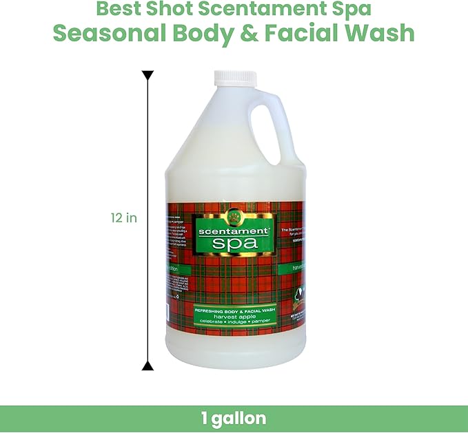 Best Shot Scentament Spa Seasonal Facial & Body Wash, Harvest Apple, 1 Gallon