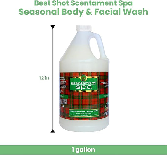 Best Shot Scentament Spa Seasonal Facial & Body Wash, Harvest Apple, 1 Gallon