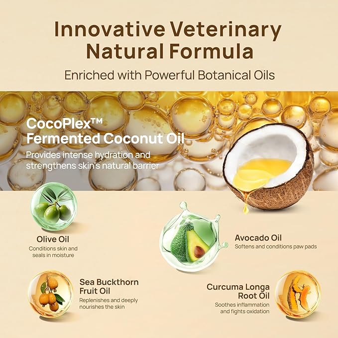 HICC PET Dog Paw Balm 0.21 oz Travel Pack for Dogs & Cats, All-Natural Paw Balm Dogs Lick Safe, Moisturizing and Healing Dry Cracked Paws, Improves Rough Paws Relieves Odor, Horse Hoof, Joint Care