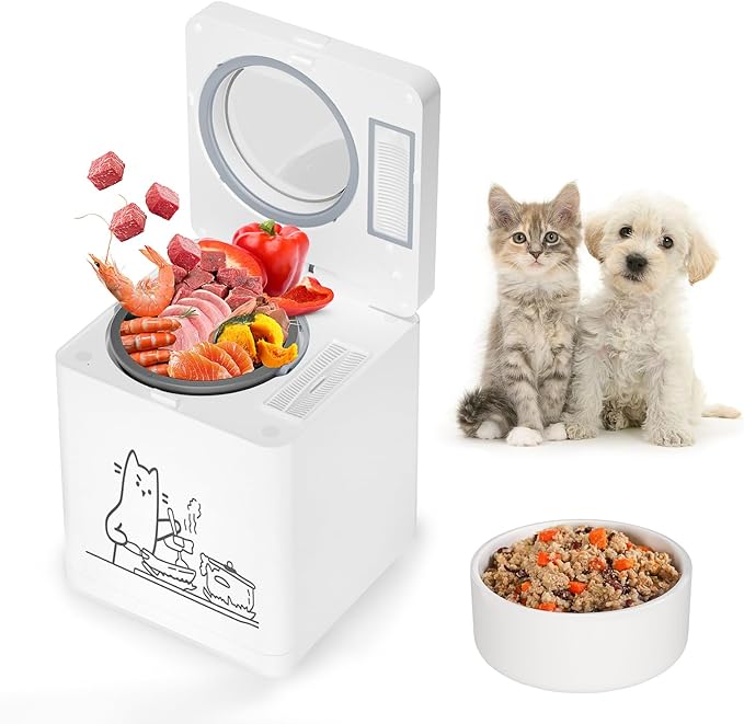 Pet Fresh Food Maker – All-in-One Dog & Cat Food Multicooker with Chopping & Cooking, DIY Cat Churru,Dog Treat Maker,5-in-1 Machine