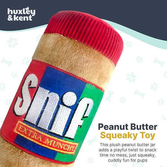 Huxley & Kent Funny Dog Toy w/Squeaker – Power Plush Squeaky Dog Toys for Small, Medium & Large Dogs – Soft Stuffed Animal for Indoor Play & Fetch - Snif, Large