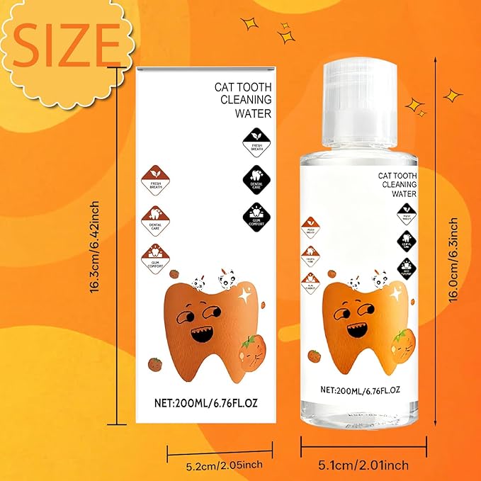 Fureverpets Dental Water Additive, Water Additive for Cats Teeth, Cat Water Additive for Dental Care, Cat Tooth Cleaning Water,Teeth Cleaning Mouthwash, Easy Daily Use (2pcs, Cats)