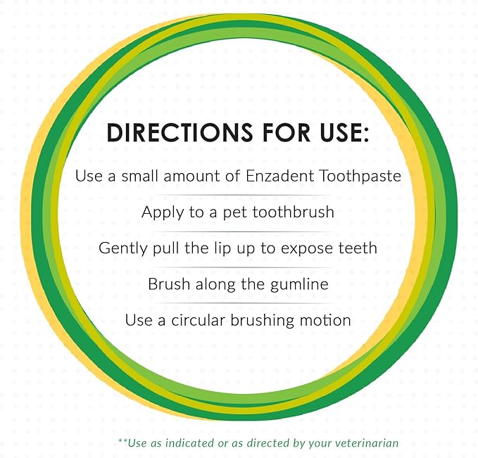Vetoquinol Enzadent Enzymatic Toothpaste Kit + Fingerbrush & Dual-End Toothbrush for Cats & Dogs – 3.2 oz, Poultry Flavor – Oral Dental Care Kit: Removes Plaque, Polishes Teeth & Freshens Breath