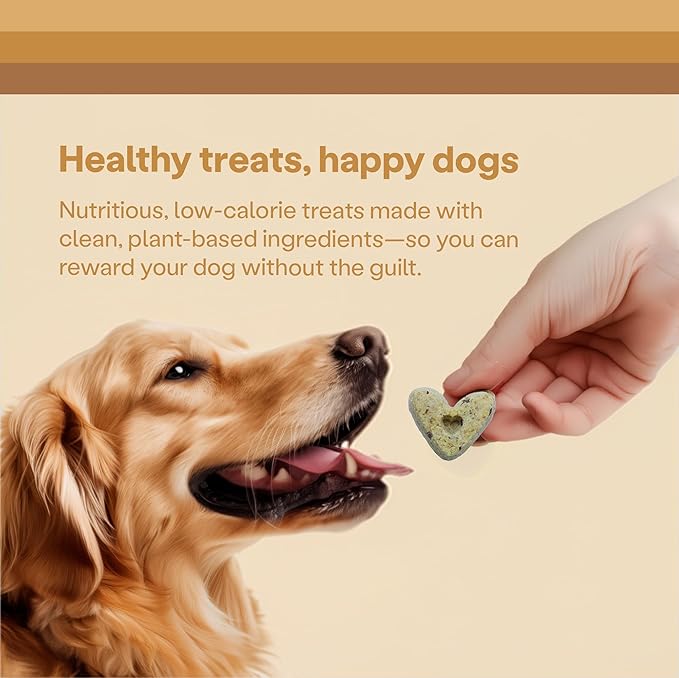 Wild Earth Superfood Dog Treats, Plant Based Dog Treats with Omega Acids, Prebiotics & Koji Protein, No Fillers, Veterinarian-Developed, Peanut Butter Flavor