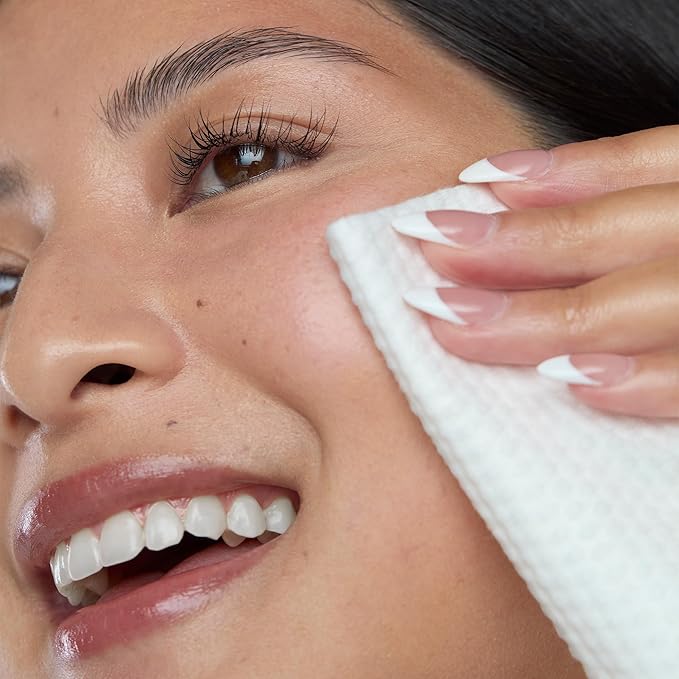 PEACE OUT Silver Shield Face Towels, For Blemish Prone Skin, Disposable Daily Use Skincare, Super Absorbent, Lux Soft Feel, All Skin Friendly, Duel Sided, 30 count