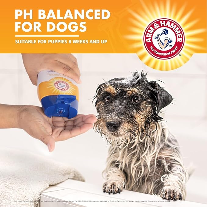 Arm & Hammer for Pets Itch Relief Shampoo, Chamomile and Peppermint Scent | Professional Quality Dog Itch Shampoo, Free of Sodium Lauryl Sulfate & Parabens, 20 Fl Oz - 2 Pack