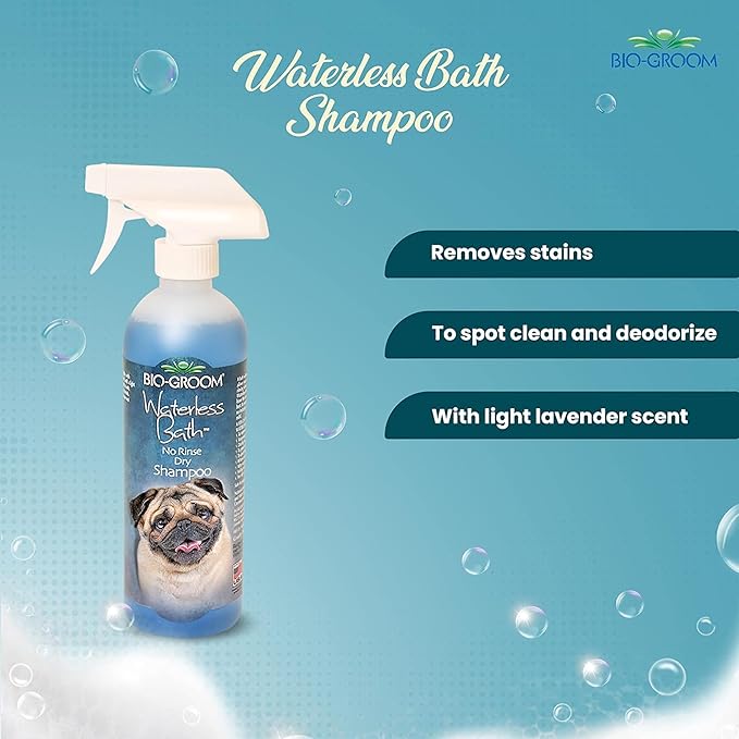 Bio-Groom Waterless Dog Shampoo - Tearless, No-Rinse, Dog Bathing Supplies, Puppy Wash, Cat Grooming Supplies, Cruelty-Free, Product Made in USA, Dry Shampoo Spray - 16 fl oz 1-Pack