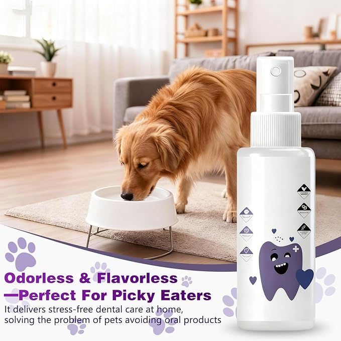 Dental Plus,Natural Odorless,Flavorless Formula to Fight Tartar,for Dental Water Additive,Promote Healthy Gums & Freshen Breath Easy Daily Use for All Pet