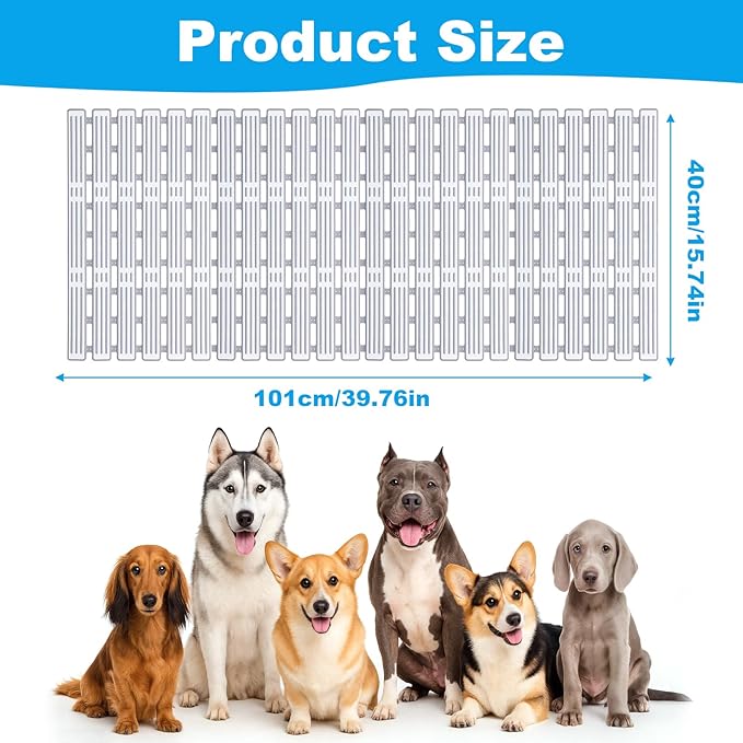 Dog Bath Mat for Pet Shower in Tub - Extra Long 35.43 x 15.74 Inch,DIY Puppy Washing Mat for Bathtub for Dog Grooming,Fast Dry Dog Shower Attachment Mat Senior Friendly Dog Bath Supplies