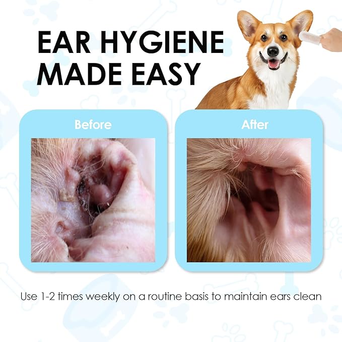 Mooncat Grooming Kit for Long Hair Cats – Waterless Detangling Foam Shampoo (5oz) + Cat Ear Cleaner Finger Wipes (40ct) | No Rinse, Licking Safe, Paraben-Free, pH Balanced | Tangle Control & Ear Wax R