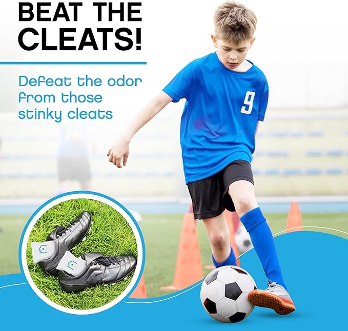 NonScents Shoe Deodorizer 4-Pack (8 Count) - Odor Eliminator, Air Freshener, Smell Absorber, Scent Remover for Shoes, Gym Bags, Soccer Cleats, Closets, Pet Area, Reusable - Shoe Deodorant