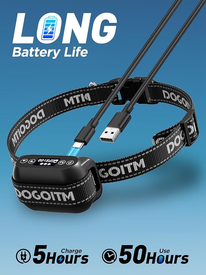 Wireless Dog Fence, GPS Dog Collar with 3 Warning Modes, Pet Containment System with Real-time Signal Updates, Electric Dog Fence Collar with Wide Adjustable Range for Most of Dogs