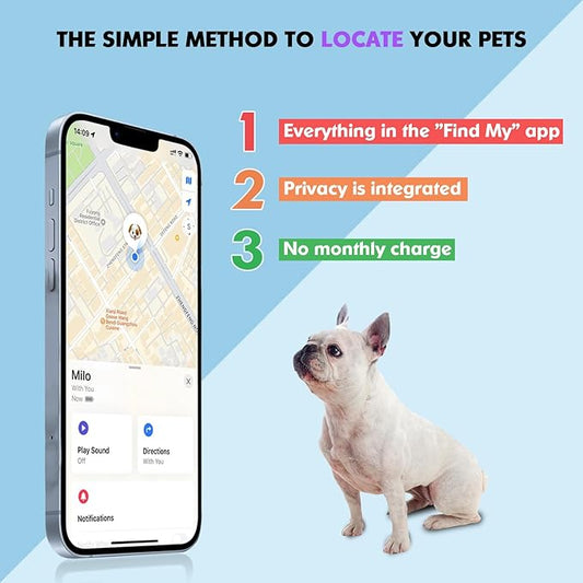 2-in-1 GPS Tracker for Dogs: Smart Collar with Real-Time Location, No Monthly Fee, Unlimited Range (iOS Only) GPS Tracker Dog Collar- Ideal for Small, Medium Large Dogs(Tracker Included) (Brown)