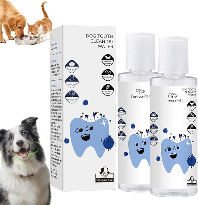 Fureverpets Dental Water Additive, Furever Pets Water Additive for Dogs Teeth, Dog Water Additive for Dental Care, Dog Tooth Cleaning Water,Teeth Cleaning Mouthwash, Easy Daily Use(2pcs,Dogs)