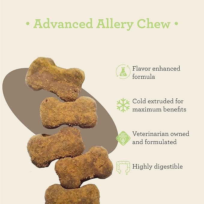 VetPro Advanced Allergy and Itch Support for Dogs - Supports Seasonal Allergies, Itchy Skin, & Immunity - Enhanced with Salmon Oil, Probiotics & Colostrum for Allergies, Immune Support, & Gut Health