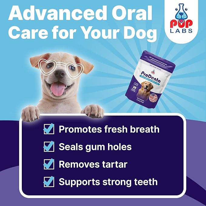ProDenta, Tartar Remover for Dogs and Dog Bad Breath Eliminator, Natural Powder for Plaque and Gum Support, Made in USA, 6-Pack (180 Scoops)