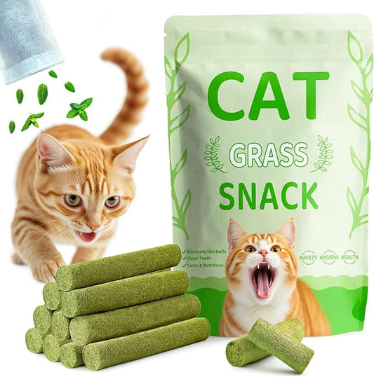 Cat Toys 20Pack Cats Grass Teething Stick Kitten Chew Treat for Removal Hairballs Kitty Dental Care Snack Freeze Dried Cat Food