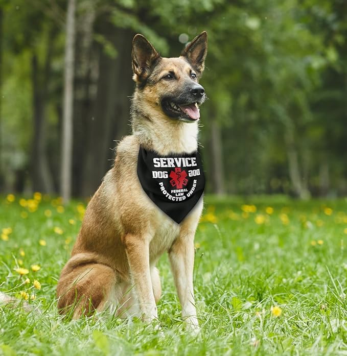 Dog Bandana, Service Dog Bandana, Dogs Scarf Classical Printing, Dogs Scarf Accessories, Doggy Kerchief Pet Kerchief, Christmas Birthday Thanksgiving Doggy Gift C01