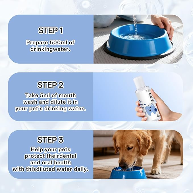 Fureverpets Dental Water Additive, Furever Pets Water Additive for Dogs Teeth, Dog Water Additive for Dental Care, Dog Tooth Cleaning Water,Teeth Cleaning Mouthwash, Easy Daily Use(2pcs,Dogs)