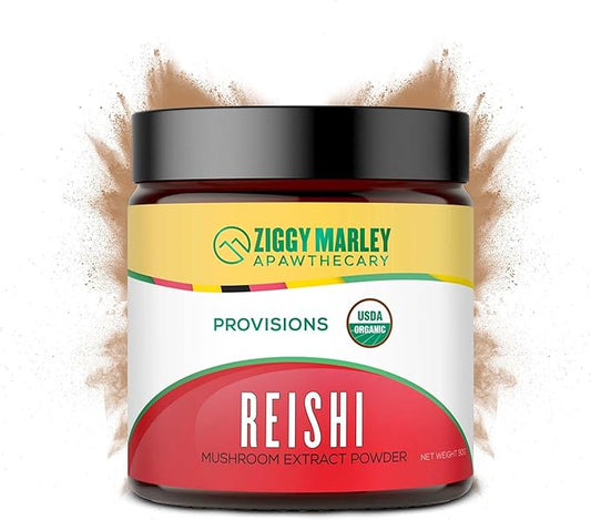 Ziggy Marley's USDA Organic Reishi Mushroom Powder for Dogs & Cats – Support Liver, Kidney & Heart – Fruiting Body Extract, 90 Grams
