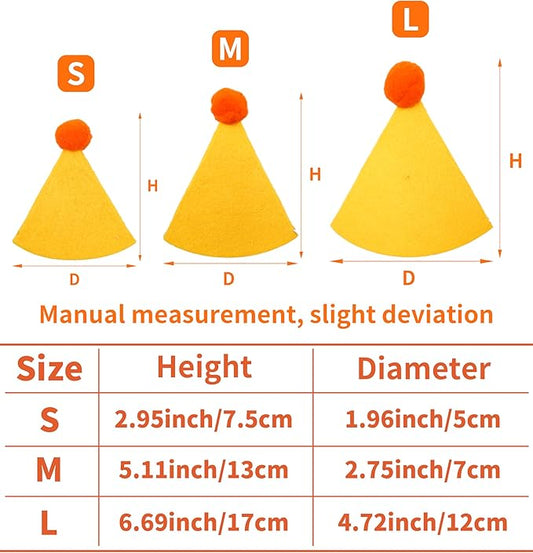 PET SHOW 12 Pack Mini Birthday Party Hats for Stuffed Animals Toys Dolls Adjustable Holiday Hats Felt Pom Pom Small Dog Cats Kitten Pet Grooming Costume Accessories