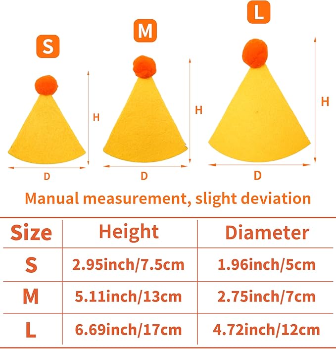 PET SHOW 12 Pack Small Birthday Party Hats for Stuffed Animals Plush Toys Dolls Adjustable Holiday Hats Felt Pom Pom Medium Dogs Pet Grooming Costume Accessories