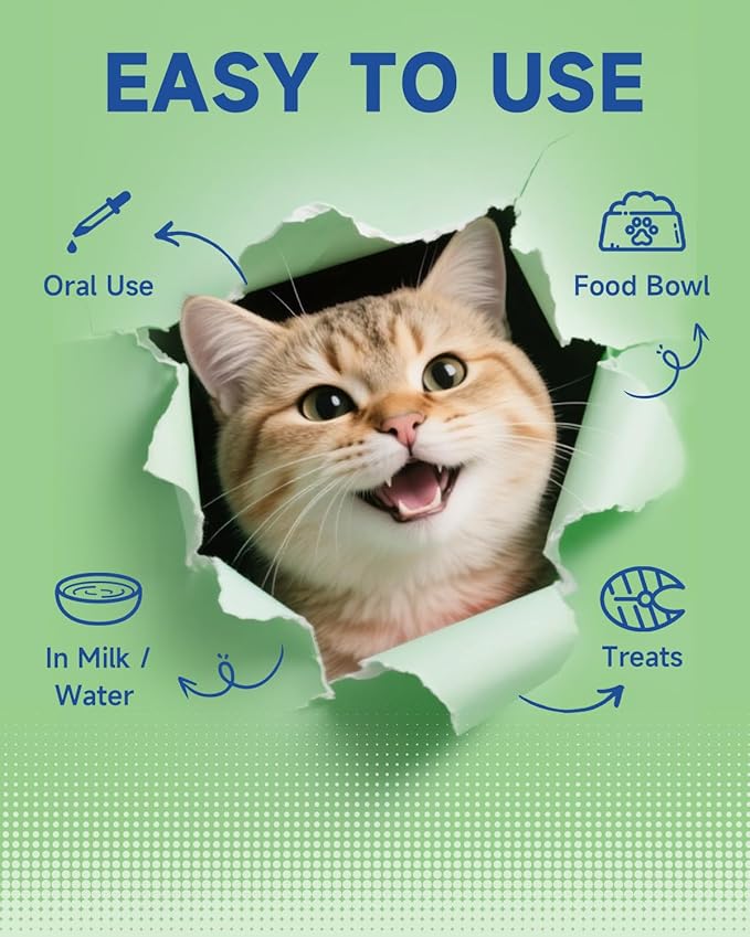 Lysine for Cat - L-Lysine for Cats and Kittens, Immune Support, Respiratory, and Eye Health - Allergy Relief, Sneezing, Runny Nose - Roast Chicken Flavor Drops