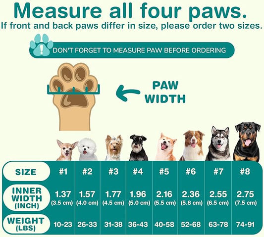 Dog Shoes for Small Dogs, Medium Dog Boots & Paw Protectors for Winter Snow, Waterproof Dog Booties for Hot Pavement, Hardwood Floors, for Rainy Blue Size 1