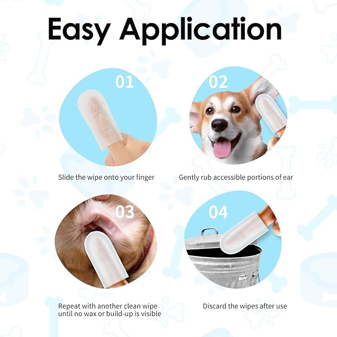 Mooncat Grooming Kit for Long Hair Cats – Waterless Detangling Foam Shampoo (5oz) + Cat Ear Cleaner Finger Wipes (40ct) | No Rinse, Licking Safe, Paraben-Free, pH Balanced | Tangle Control & Ear Wax R