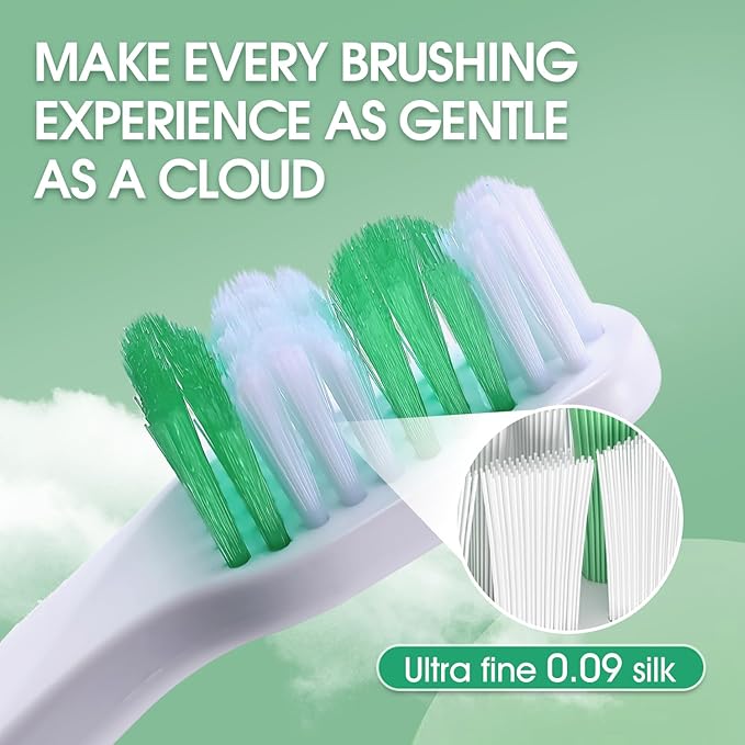 Dog Toothbrush – Newly Upgraded Dual-Head Design with 60° Wavy Bristles – Gently Surrounds Teeth for Deep Cleaning and Plaque Removal – Non-Slip Handle, Ideal for Daily Pet Dental Care (Green, 2-Pack)