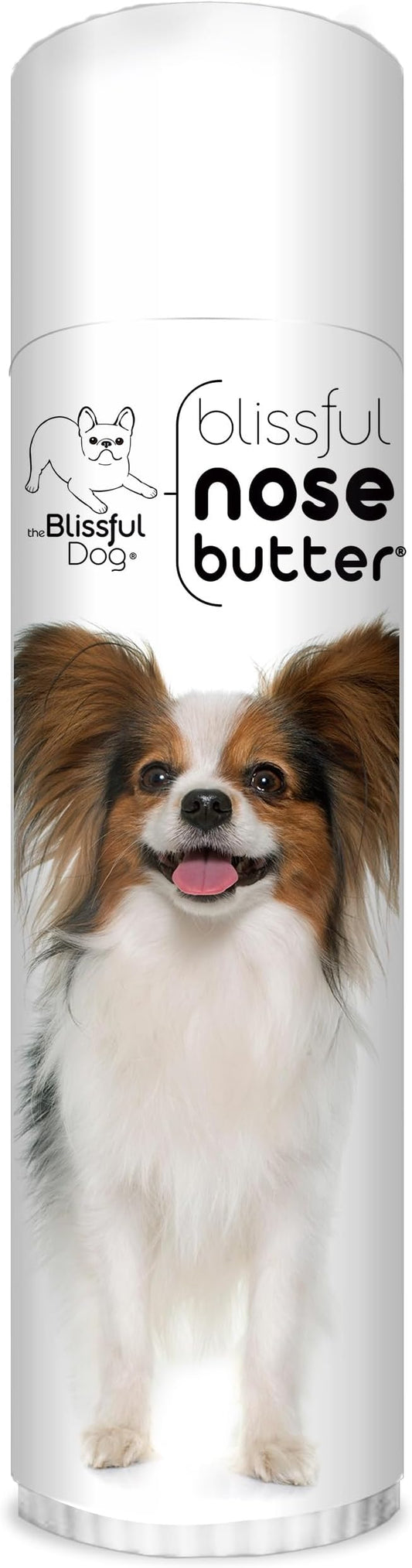 The Blissful Dog Papillon Nose Butter for Dry, Cracked Skin, Lick-Safe Dog Nose Balm with Moisturizing Shea Butter, Almond, Olive, and Essential Oils, Pet Supplies, Uncented, 0.50 oz.